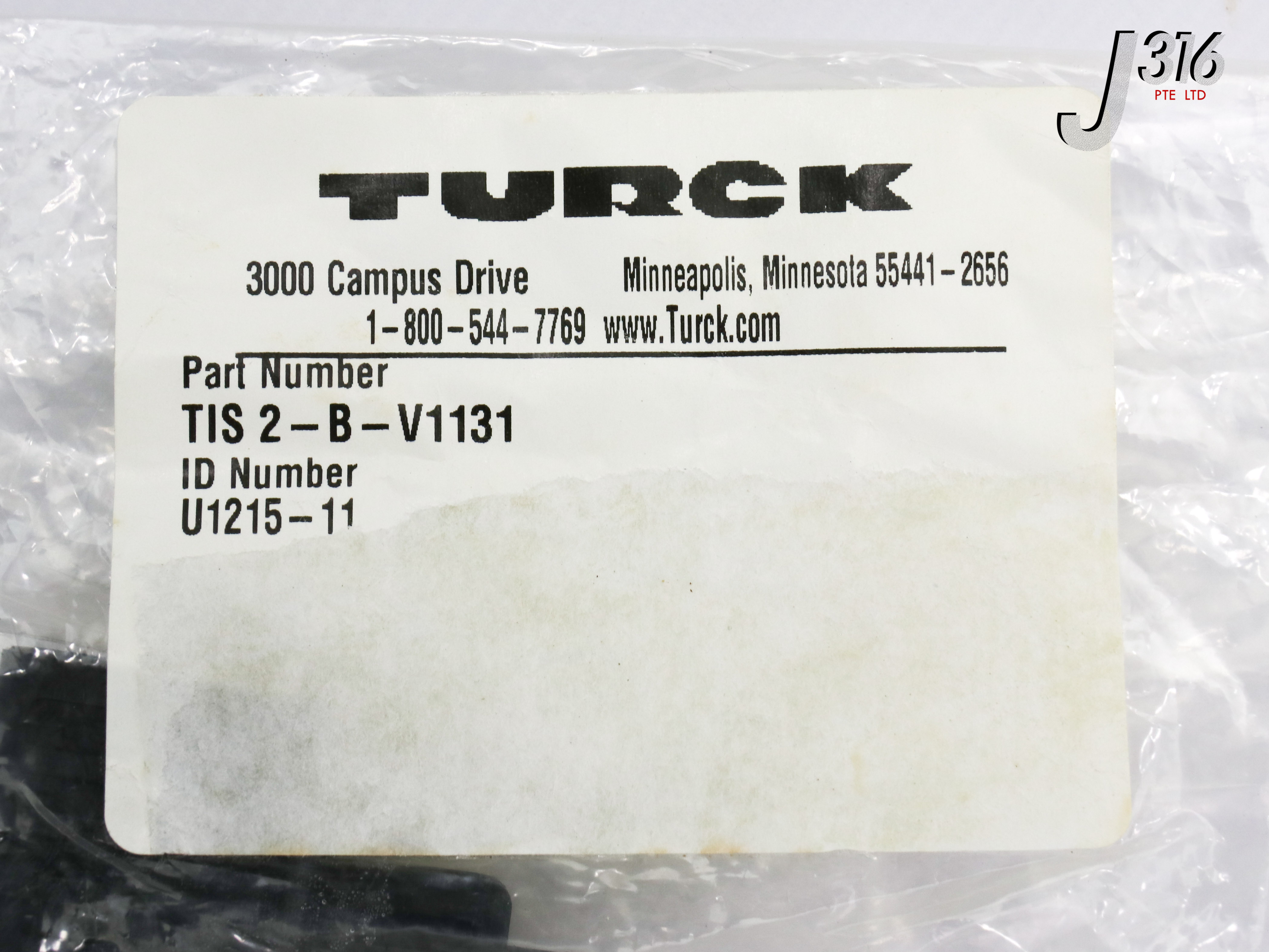 18032 TURCK SOLENOID VALVE ADAPTOR, U1215-11 (NEW) TIS 2-B-V1131